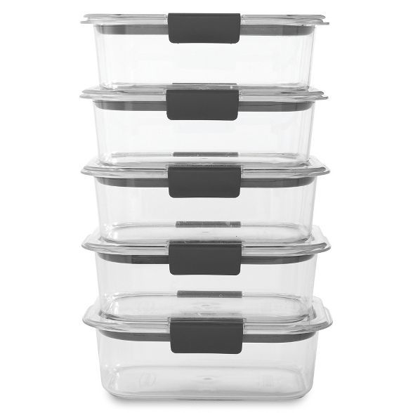 Rubbermaid Brilliance 5pk 3.2 cup Airtight Food Storage Container Set | Target