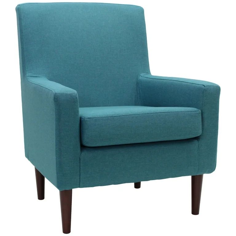Mainstays Kinley Lounge Arm Chair, Teal Polyester Fabric | Walmart (US)