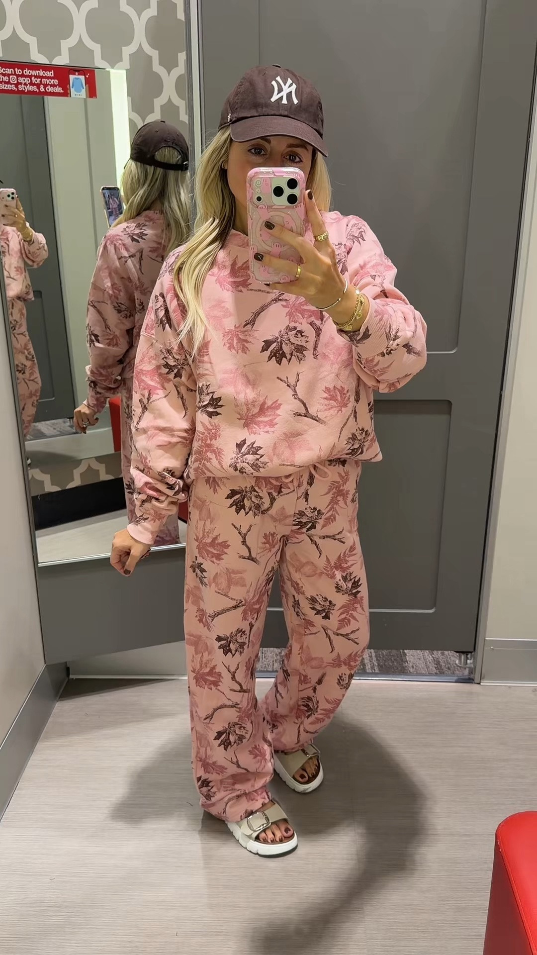 New pink camo matching set @Target 
Size small
Sandals tts
Fall outfit