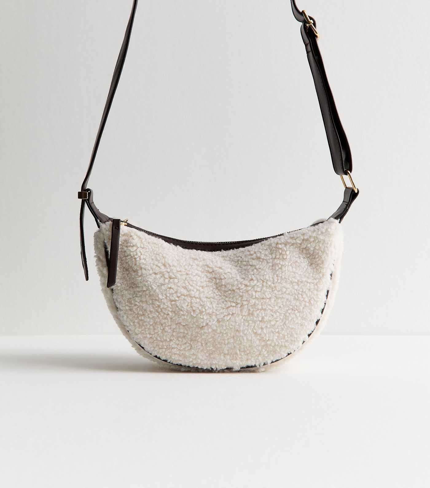 Off White Borg Sling Cross Body Bag | New Look | New Look (UK)