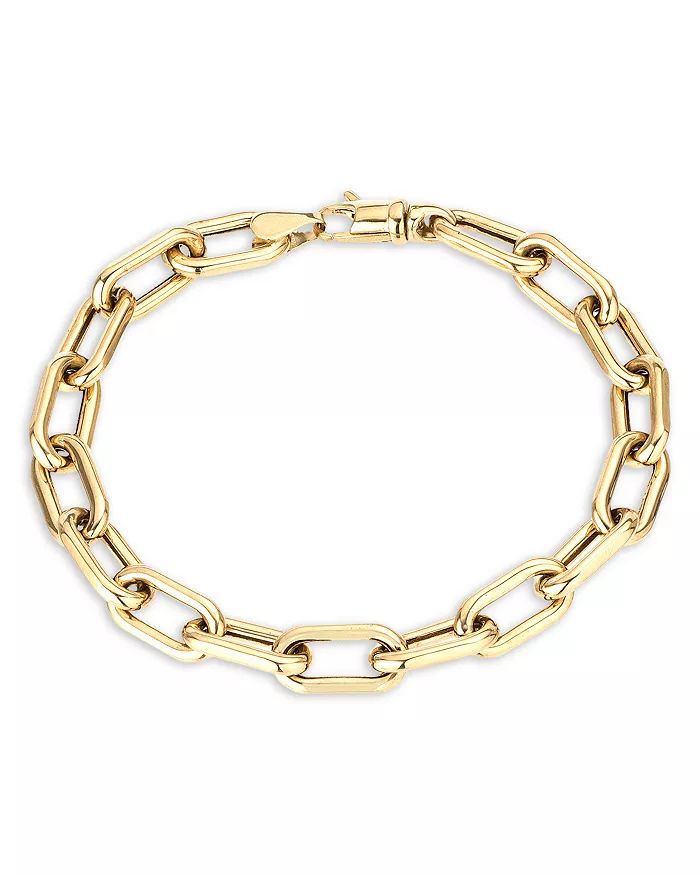 Polished Wide Chain Link Bracelet in 14K Yellow Gold | Bloomingdale's (US)