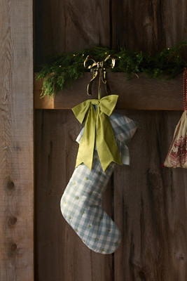 Gingham Bow Stocking | Anthropologie (US)