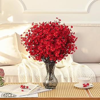 Dolicer 6 Pcs Babys Breath Artificial Flowers, 19.7" Faux Silk Flowers, Real Touch Fake Gypsophil... | Amazon (US)