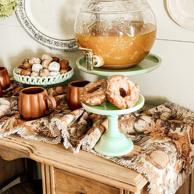 Fall Charms Reversible Fringed Table Runner | Antique Farm House