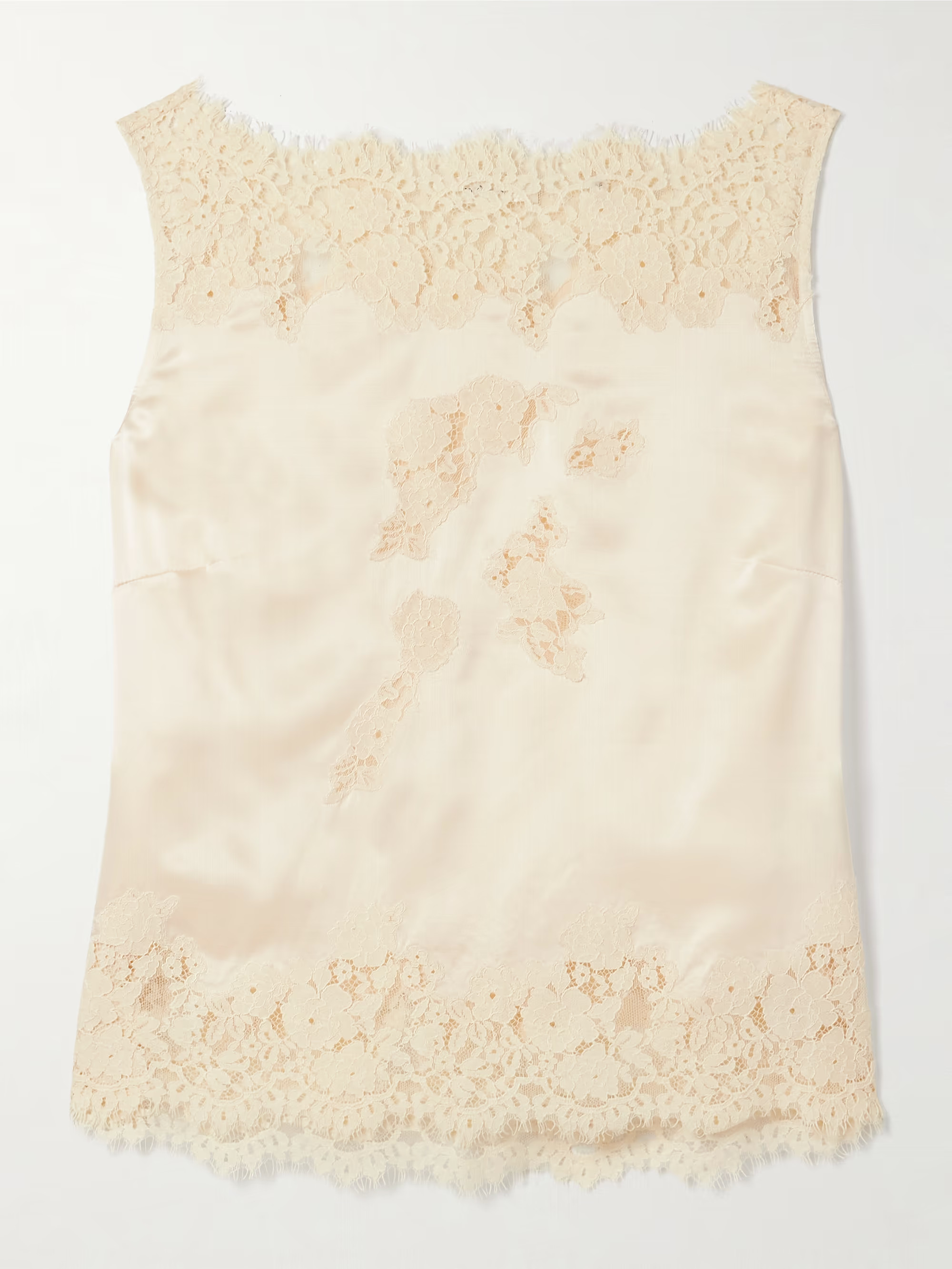 Viviane lace-trimmed silk-satin top | NET-A-PORTER (UK & EU)