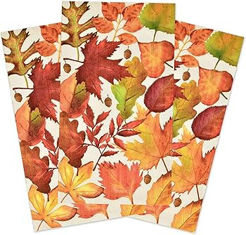 100 Fall Guest Napkins for Bathroom 3 Ply Disposable Hand Paper Towels for Autumn Thanksgiving De... | Amazon (US)