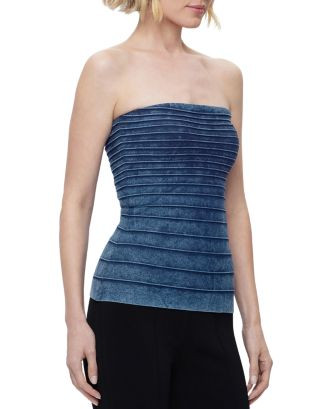 Hervé Léger The Ellie Denim Strapless Top  | Bloomingdale's Women | Bloomingdale's (US)