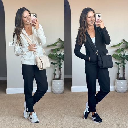 Perfect Athleisure for this fall!

I am wearing an XS hoodie, joggers, and tank top - all TTS!

Fall  Fall fashion  Fall outfits  Athleisure  Hoodie  Joggers  Capri joggers  Sneakers  Purse  Lounge  Style

#LTKfindsunder50 #LTKstyletip #LTKSeasonal