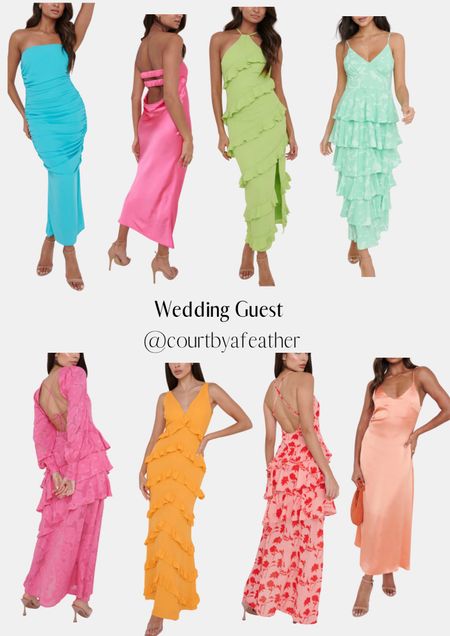 wedding guest looks 💫

midi dress | maxi dress | tiered dress | summer dresses | summer outfits 

#LTKunder100 #LTKstyletip #LTKeurope