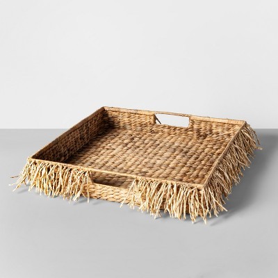 24" x 4.5" Decorative Water Hyacinth Fringe Tray Natural - Opalhouse™ | Target