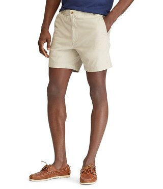 Classic-Fit Stretch Prepster Flat-Front 6" Inseam Chino Shorts | Dillard's