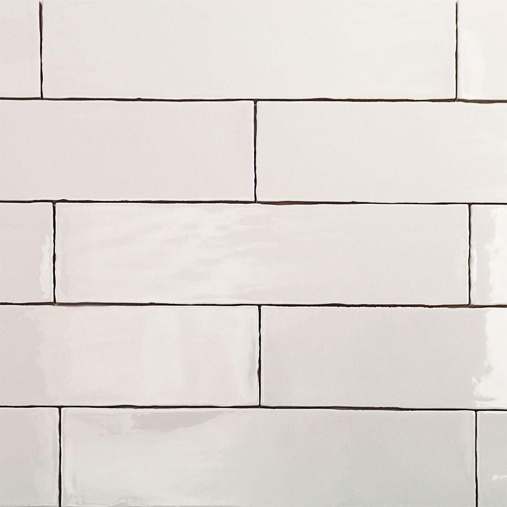Ivy Hill Tile Catalina White 3 in. x 12 in. x 8 mm Ceramic Wall Subway Tile (44-Pieces 10.76 sq.f... | The Home Depot