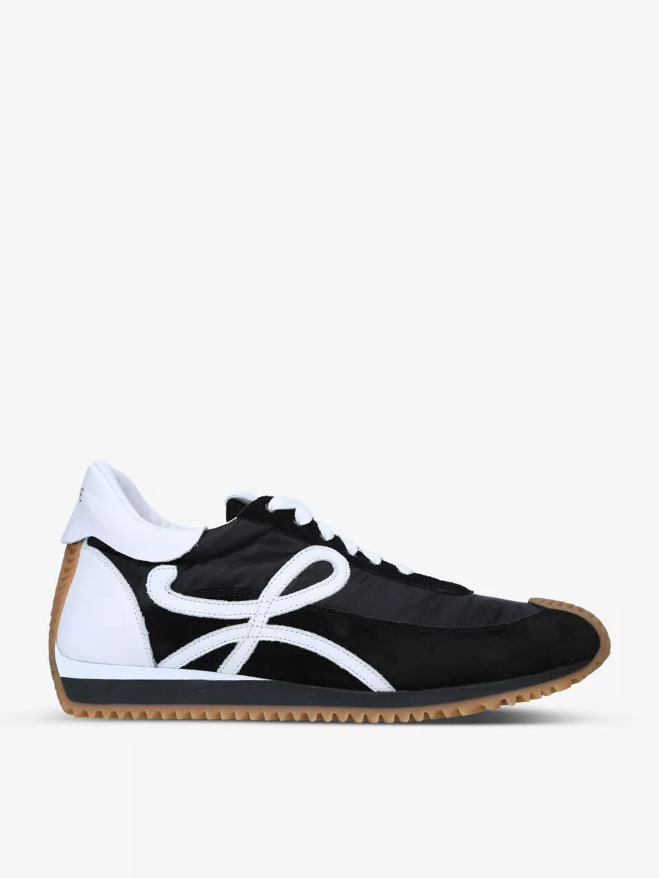 Flow Runner monogram leather and shell trainers | Selfridges