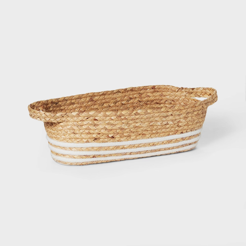 Oval Water Hyacinth and Coiled Rope Storage Bin - Pillowfort | Target