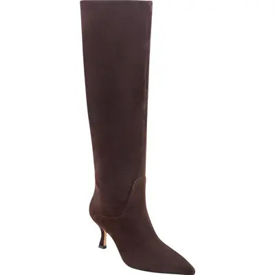 Marc Fisher LTD Visola Pointed Toe Knee High Boot in Dark Brown at Nordstrom, Size 6.5 | Nordstrom