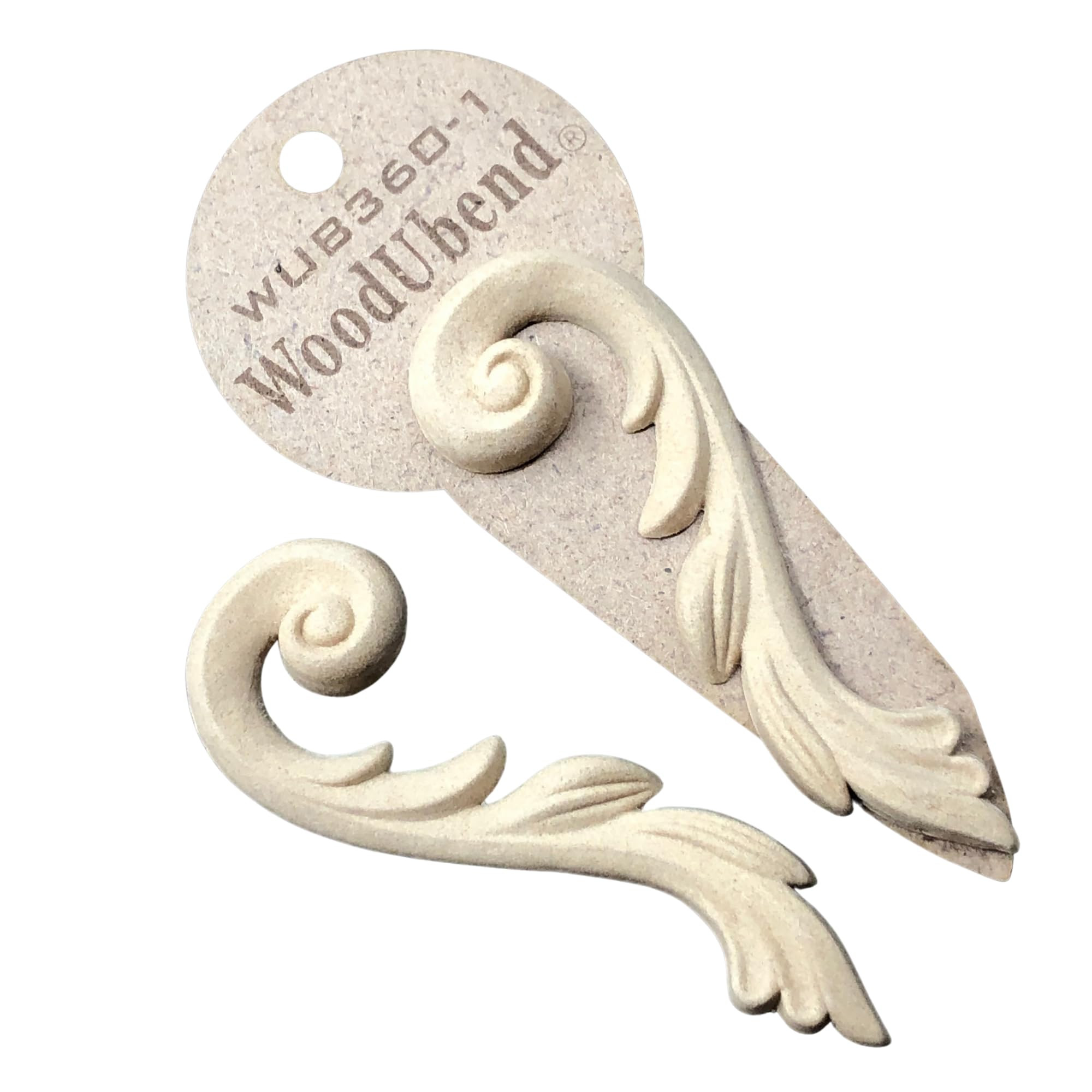 WoodUbend WUB0360.1 Set of Srolls Appliques - Heat Bendable & Flexible Wood Onlays 14x4.5cm - DIY... | Amazon (US)