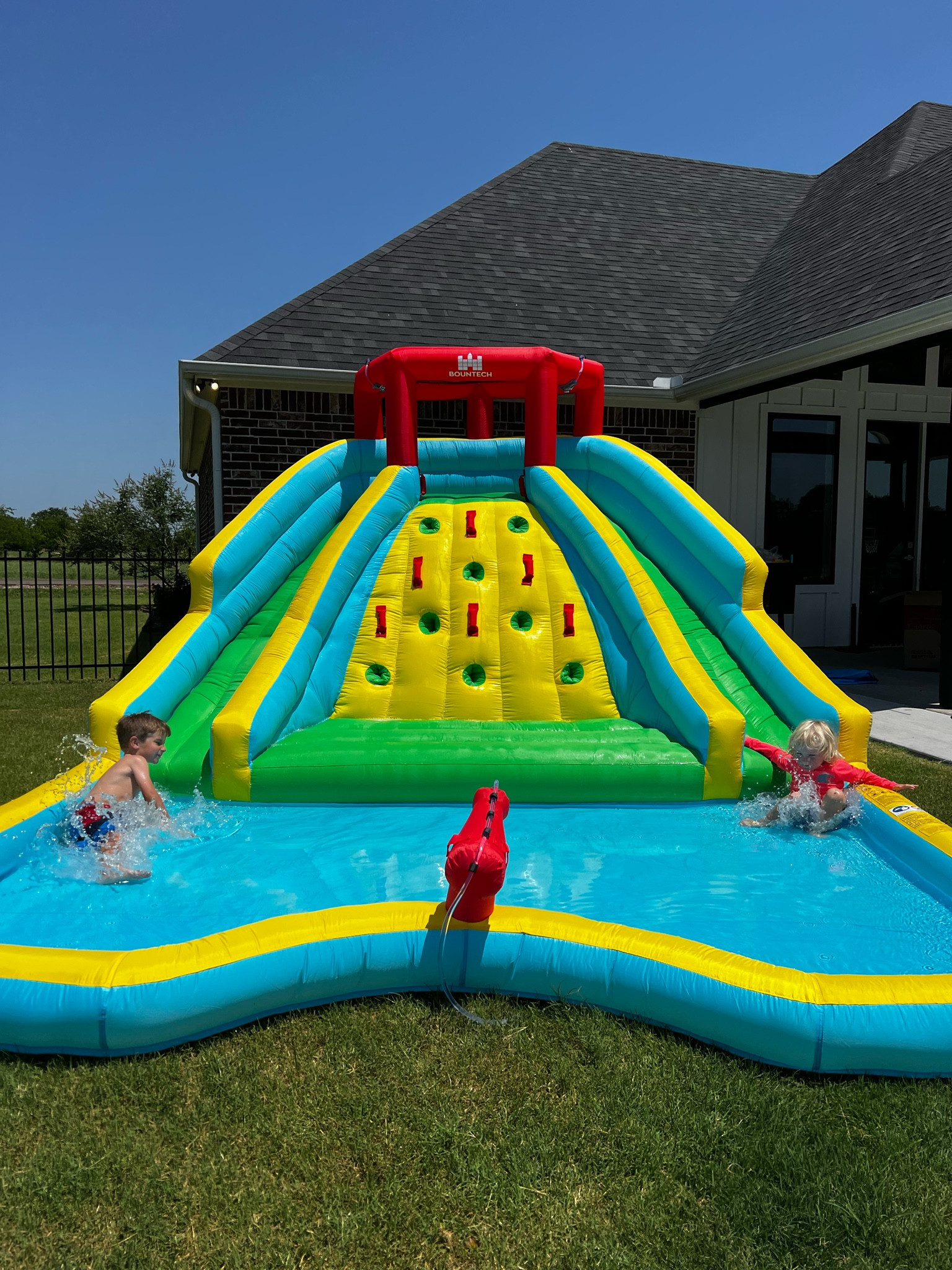 Summer sun fun! My kids play on this all summer long! The exact one we have is not on sale but I listed some others that are!! 🤩

Bounce house slide Amazon kids outdoor play toys 

#LTKkids #LTKSeasonal #LTKswim