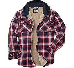 Legendary Whitetails Men's Camp Night Berber Lined Hooded Flannel Shirt Jacket | Amazon (US)