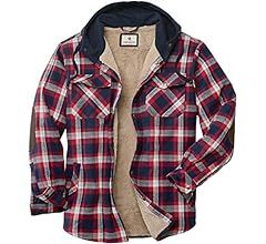 Legendary Whitetails Men's Camp Night Berber Lined Hooded Flannel Shirt Jacket | Amazon (US)
