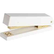 BLU MONACO | White and Gold Stapler | Chic Desktop Stapler with Smooth Metal Mechanism | Stylish ... | Amazon (US)