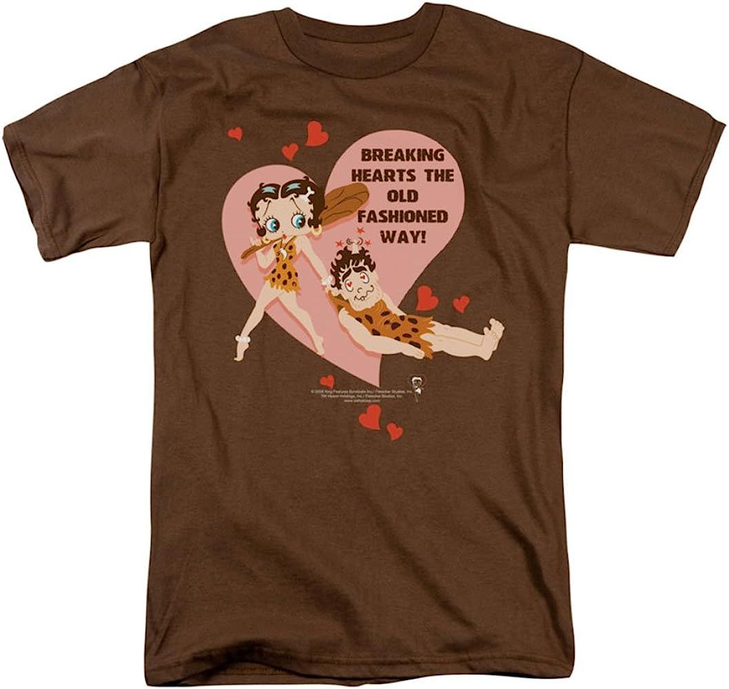 Betty Boop Breaking Hearts Valentines Day Adult T-Shirt Tee | Amazon (US)