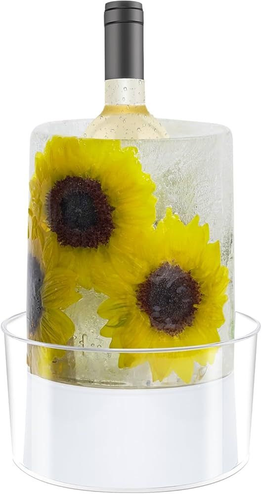 Ice Mold Wine Bottle Chiller,DIY Acrylic Ice Bucket for Cocktail Bar Party Wedding Festival Hallo... | Amazon (US)