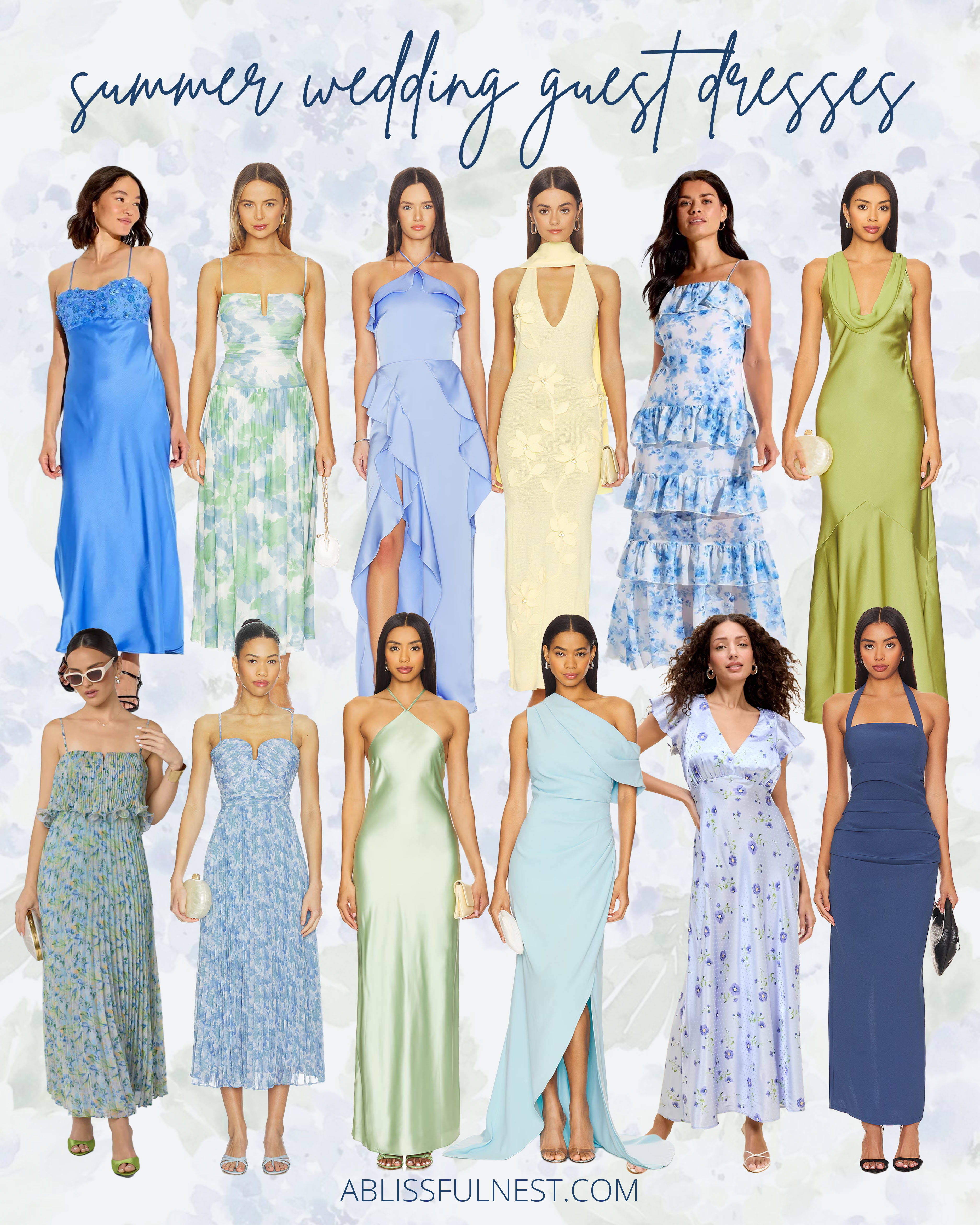 Soft florals, pretty pastels, and elegant silhouettes make these dresses so stunning. Grab your picks.


blue satin maxi dress, floral print maxi dress, blue ruffle halter dress, yellow floral halter dress, blue tiered floral dress, green satin cowl neck dress, floral smocked maxi dress, blue floral midi dress, Pistachio green satin slip dress, one shoulder blue gown, flutter-sleeve floral maxi dress, navy halter maxi dress
 

 #LTKootd #LTKMidsize #LTKWedding