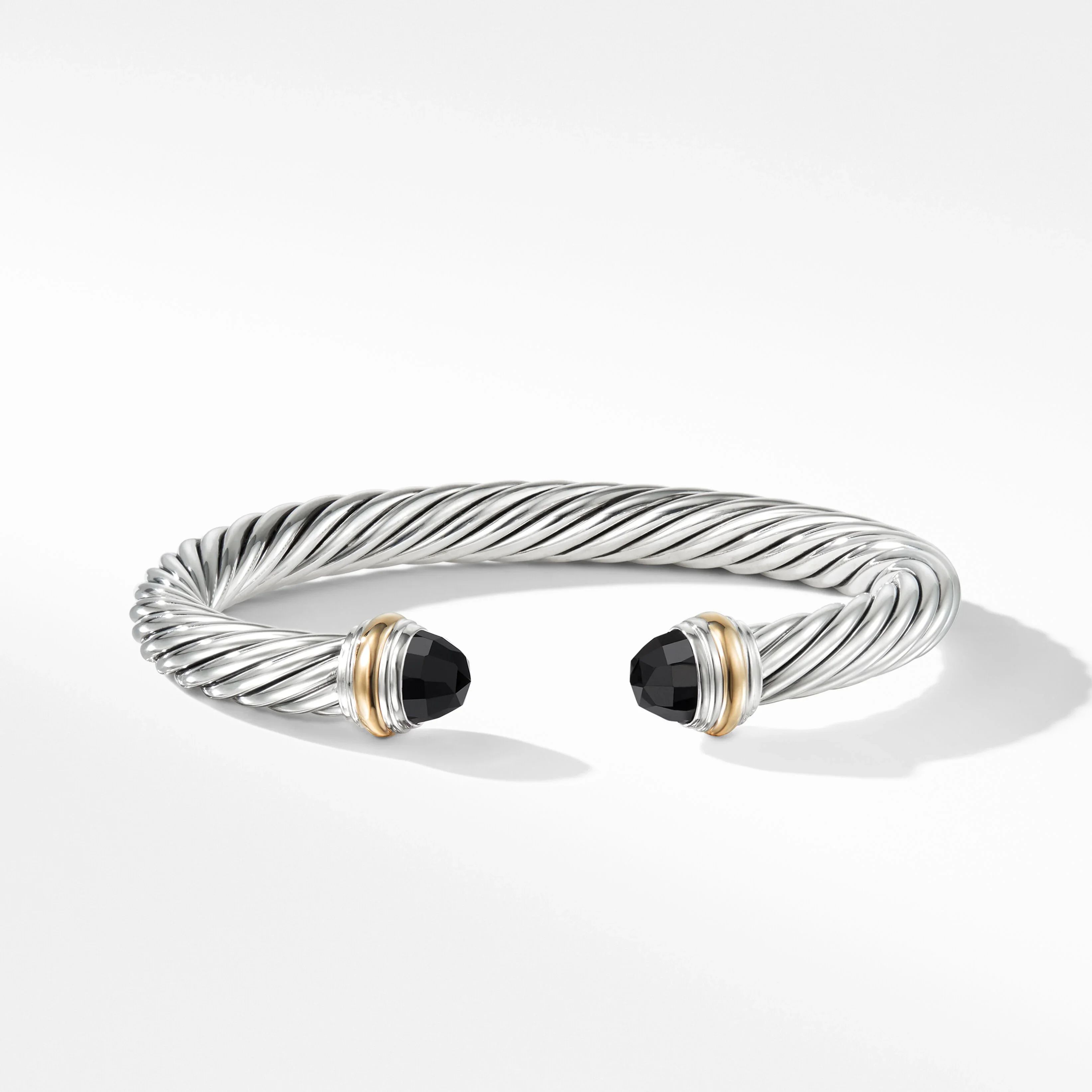 Cable Classics Color Bracelet with Black Onyx and 14K Yellow Gold | David Yurman