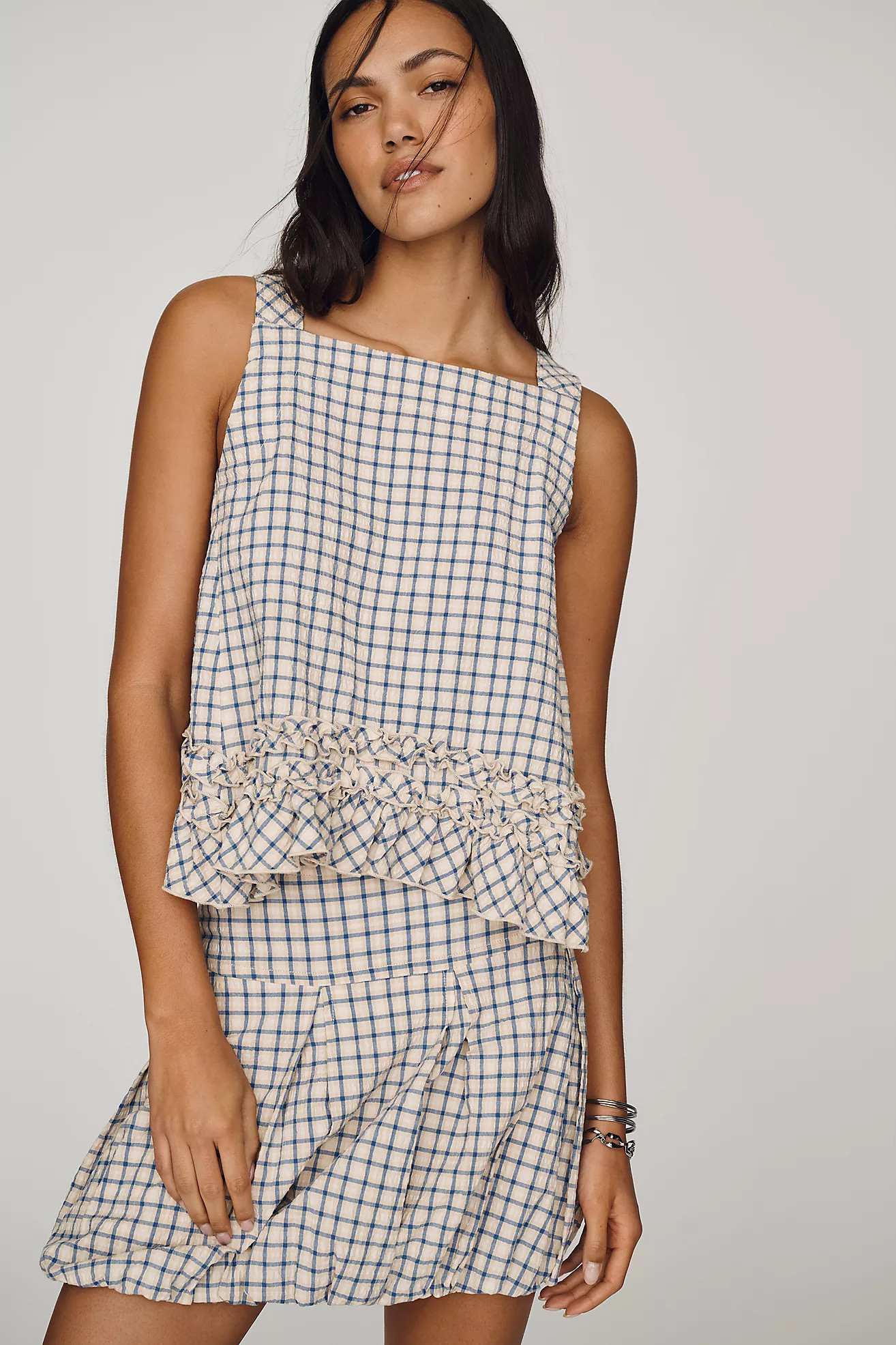 Maeve Ruffle Hem Swing Top | Anthropologie (US)
