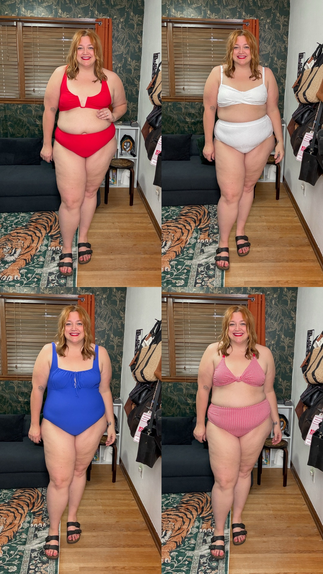 Fourth of July swimsuit inspiration for plus sizes.
Wearing 1X bikini tops, 2x bottoms and 2x one piece.
Tara15 to save

#LTKPlusSize #LTKMidsize #LTKSwim