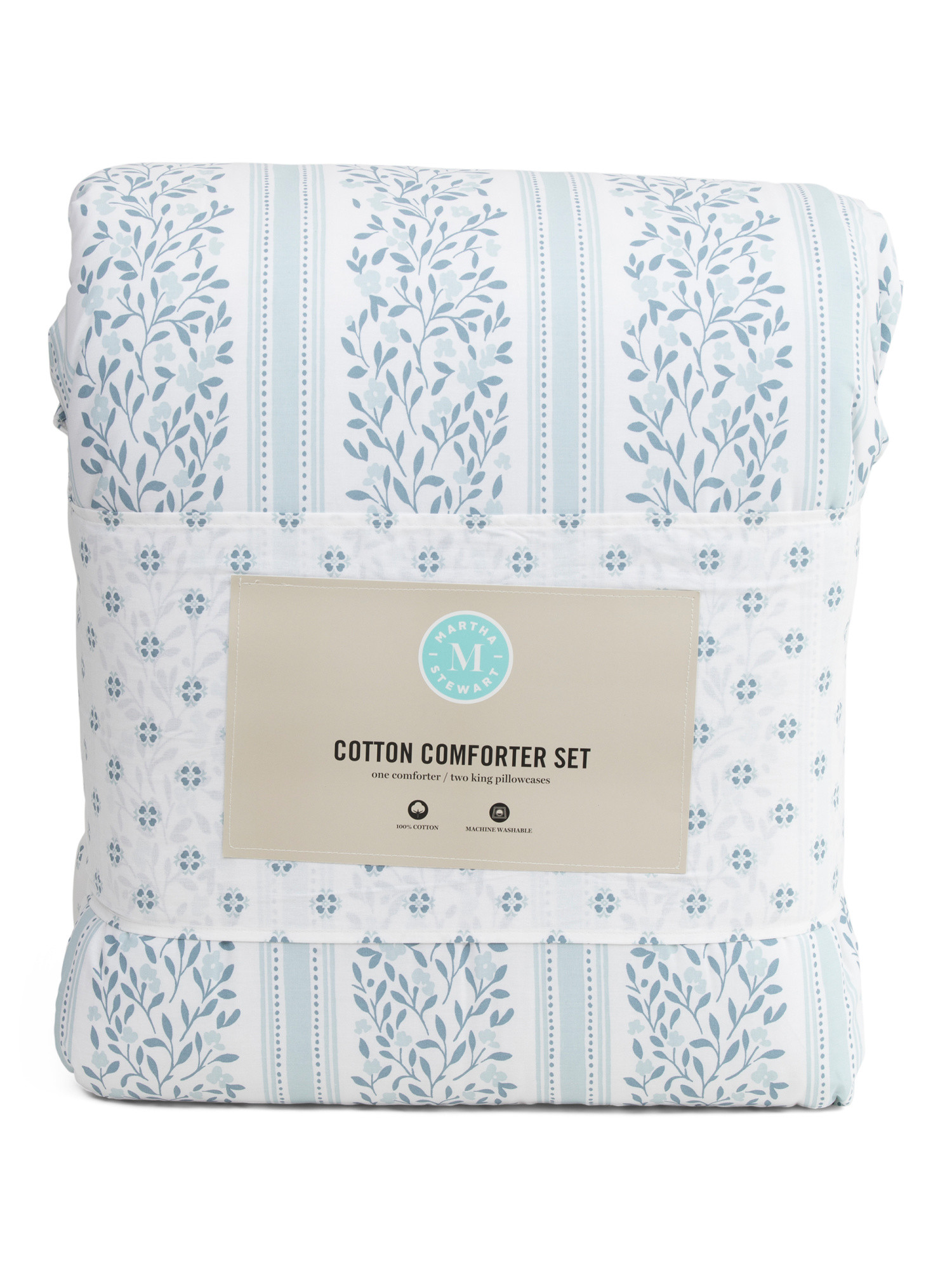 Percale Floral Stripe Comforter Set | TJ Maxx