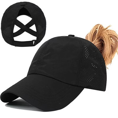 Nertpow Womens Ponytail Hat Baseball Cap, Adjustable Criss Cross Baseball Cap High Bun Unisex Quick Drying Trucker Hats | Target