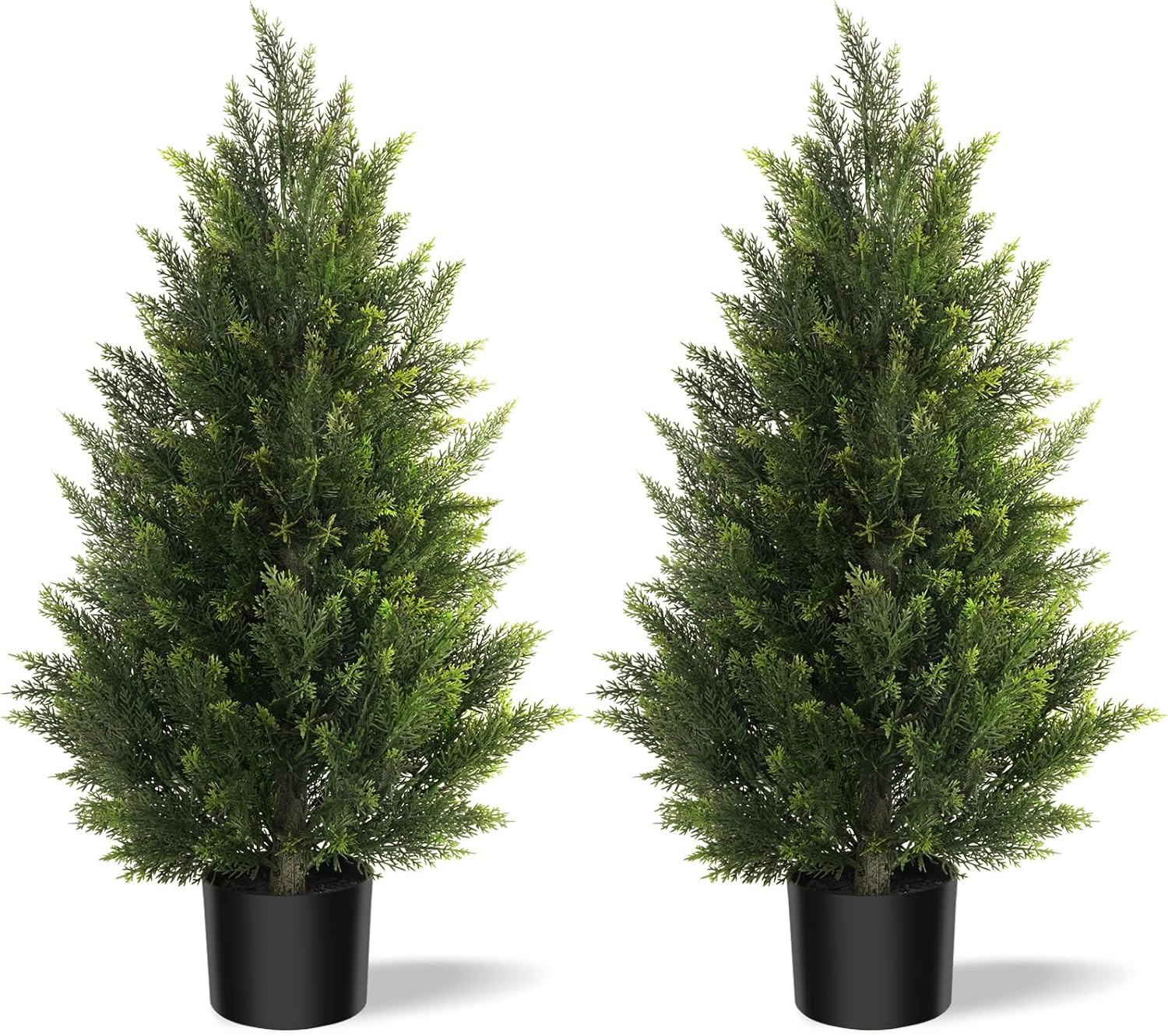 3FT UV-Resistant Artificial Cedar Trees for Front Porch Set of 2 | Amazon (US)