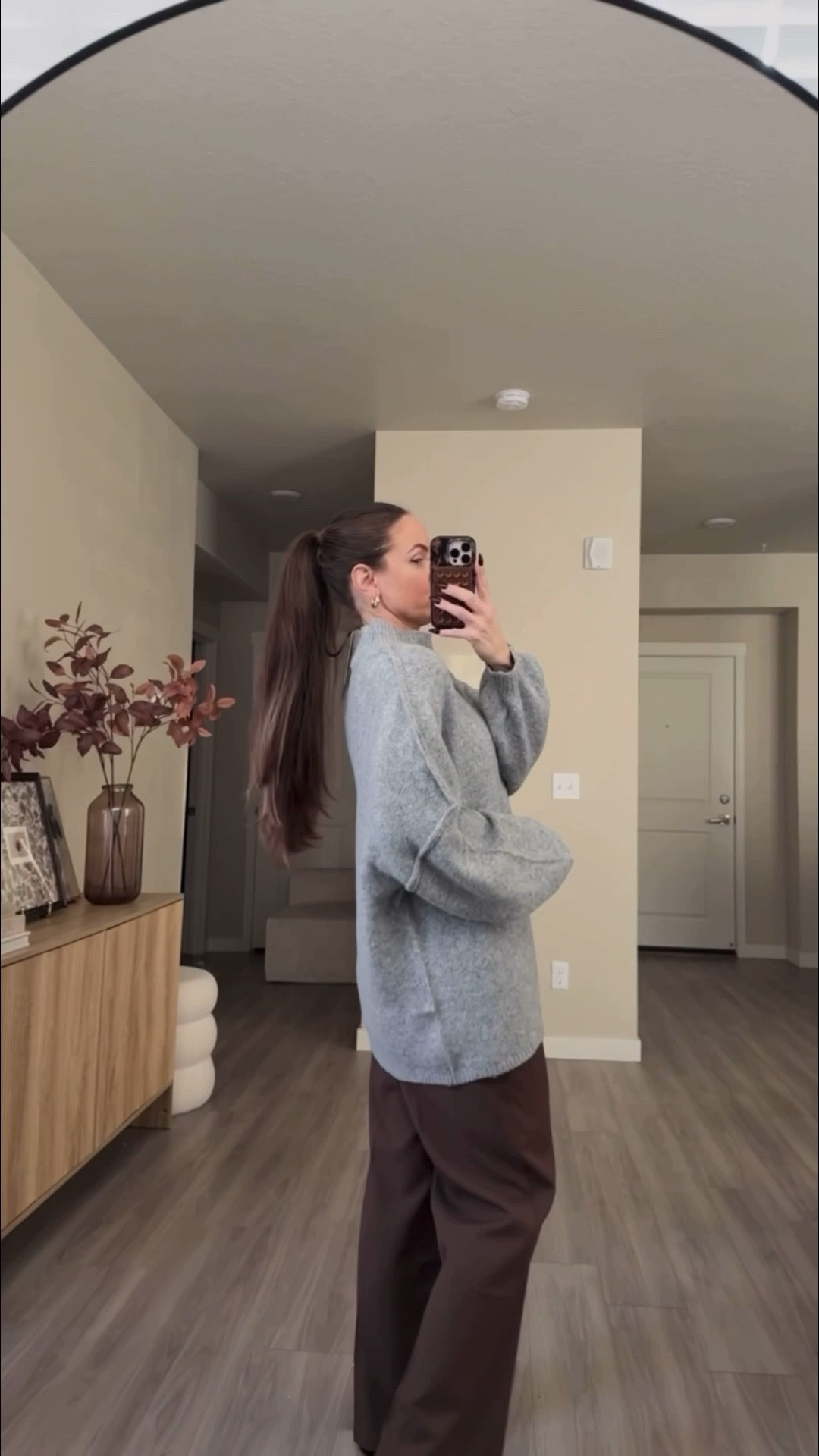 number one trending sweater on amazon right now!!

cozy sweater.  wearing medium.  no need to size up.  it's very oversized. 