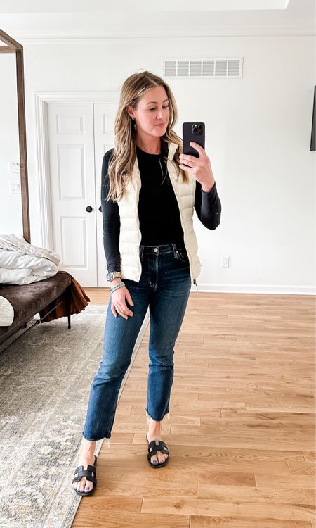 Honestly the best outfit of all time. The fit of everything is perfect! These long sleeve tees (clearance!)  have been my staple all winter/spring and come in a short sleeve option as well (linked). And the denim… they’re perfect. Really. Worth every penny  

#LTKstyletip #LTKfindsunder100 #LTKSeasonal