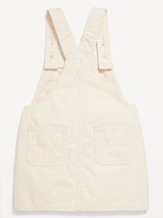 Zip-Front Embroidered Skirtall Jean Dress for Toddler Girls | Old Navy (US)