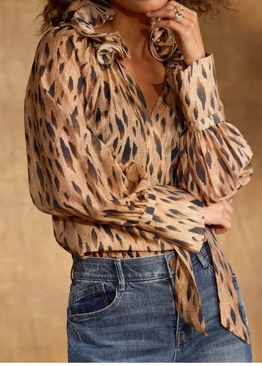 Animal print top
Jeans


#LTKFindsUnder100
