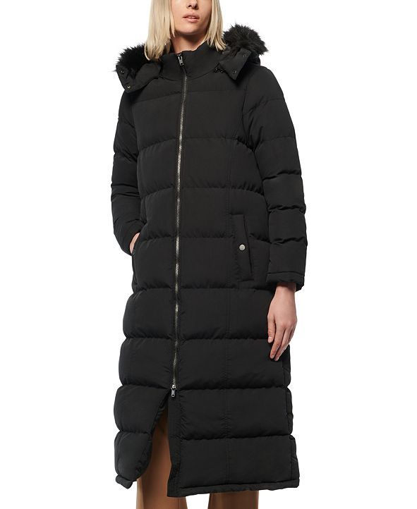 Faux-Fur-Trim Hooded Puffer Coat | Macys (US)