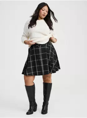 Skater Button-Front Mini Skirt | Torrid (US & Canada)