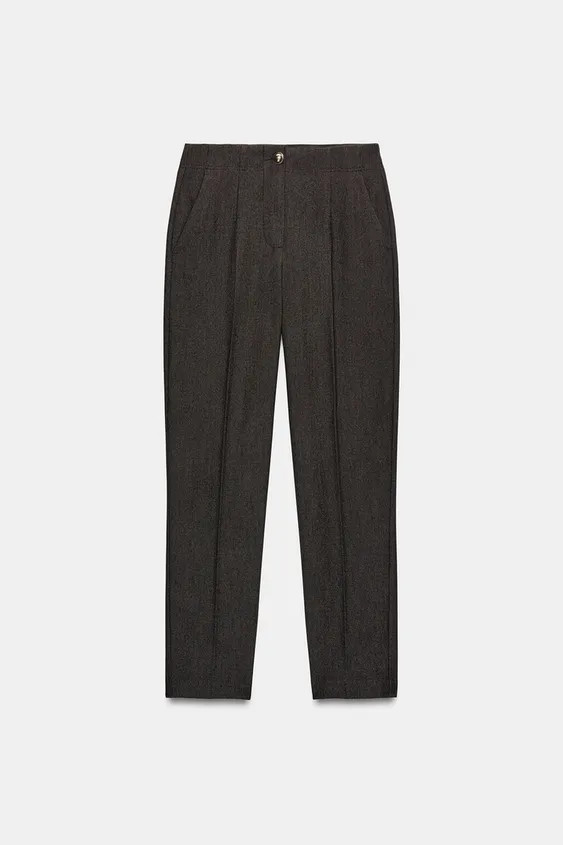 HIGH-WAIST CROPPED TROUSERS | Zara UK