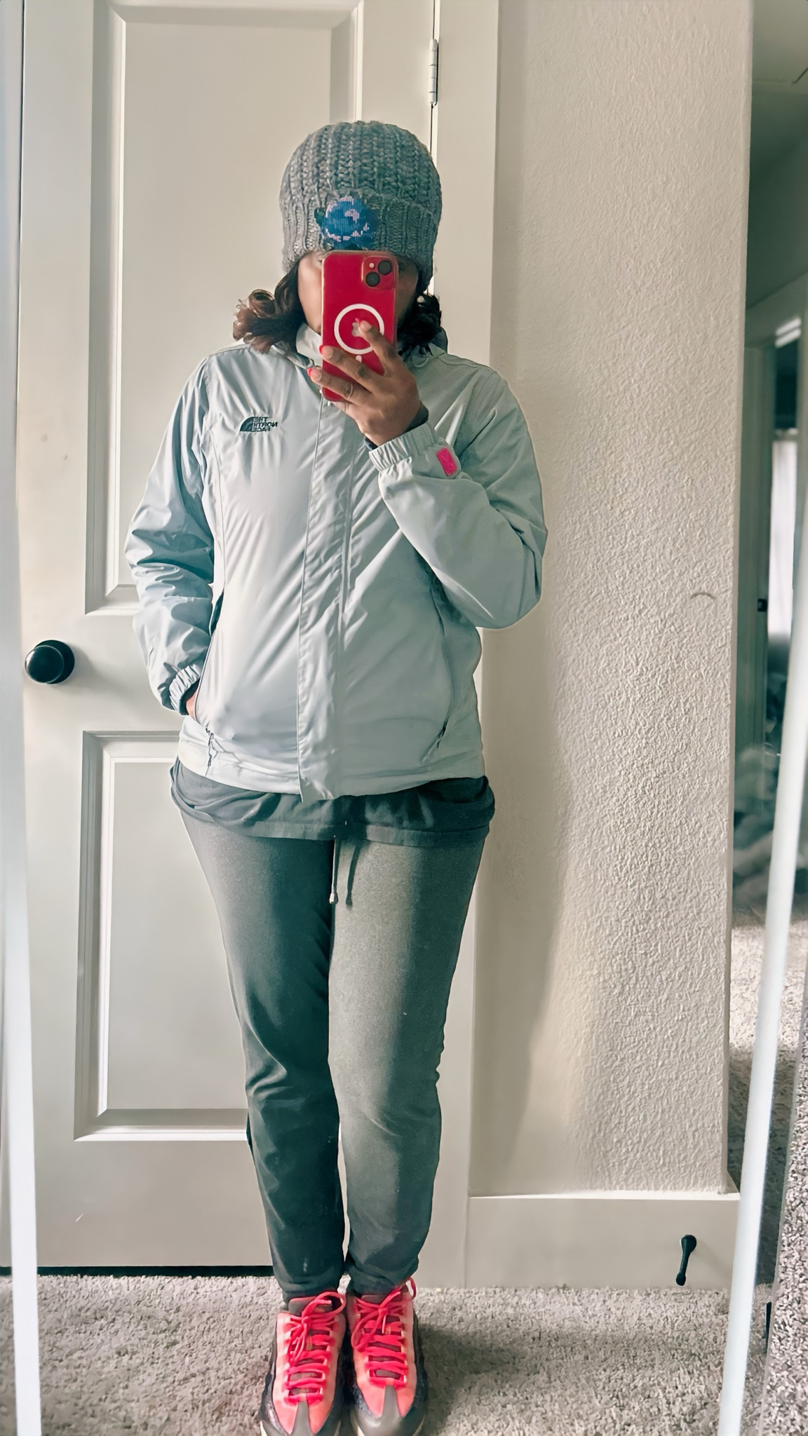 Looking for the perfect gear to keep you warm and comfortable during your morning jog or just because ? Look no further! The North Face jacket is designed to keep you cozy in chilly weather, while the hat ensures your head and ears stay warm. And don't forget about the comfortable shoes with excellent cushioning, they'll prevent any foot pain after your run. 

#LTKstyletip #LTKshoecrush #LTKSeasonal