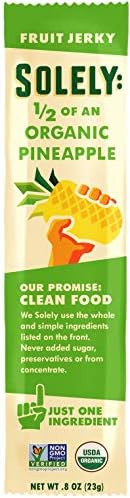 SOLELY Organic Pineapple Fruit Jerky, 0.8 Ounce | One Ingredient | Vegan | Non-GMO | Gluten-Free | N | Amazon (US)