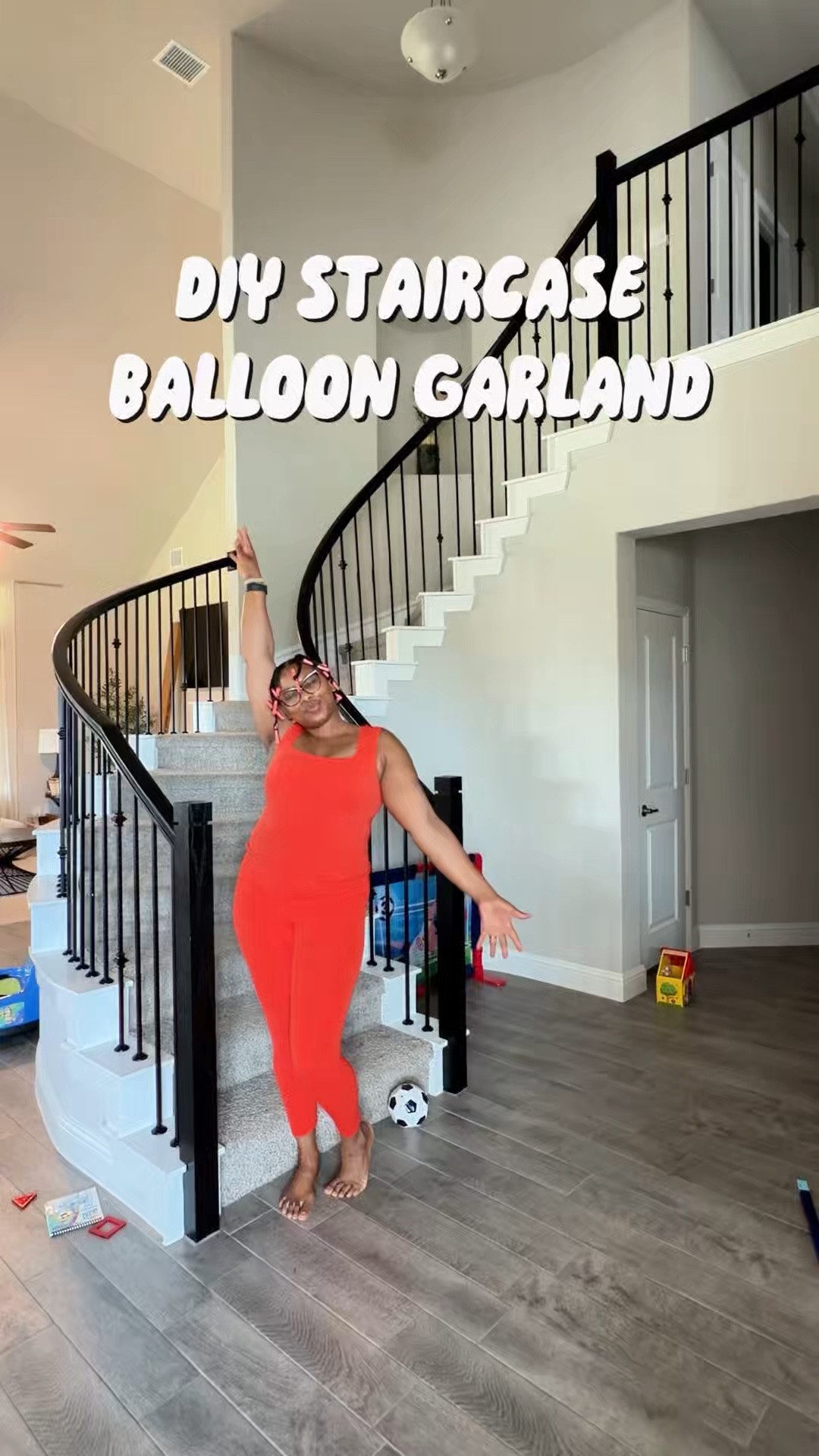 DIY party balloon garland for the staircase. ✨

#LTKHome #LTKSeasonal #LTKdayinmylife