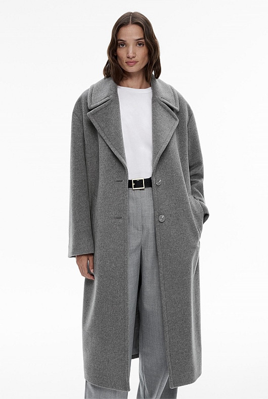 Wool Cashmere Lapel Coat | Witchery (AU)