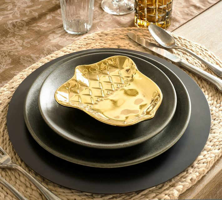 Gold Acorn Appetizer Plate | Pottery Barn (US)