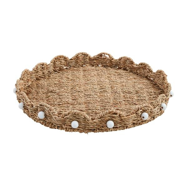 Scalloped Woven Lazy Susan | Mud Pie