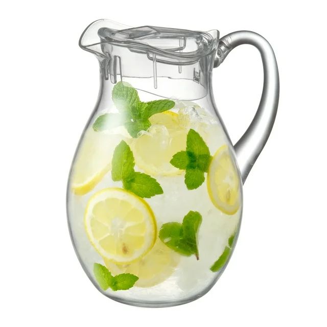 Amazing Abby - Bubbly - Acrylic Pitcher (72 oz), Clear Plastic Water Pitcher with Lid, Fridge Jug... | Walmart (US)