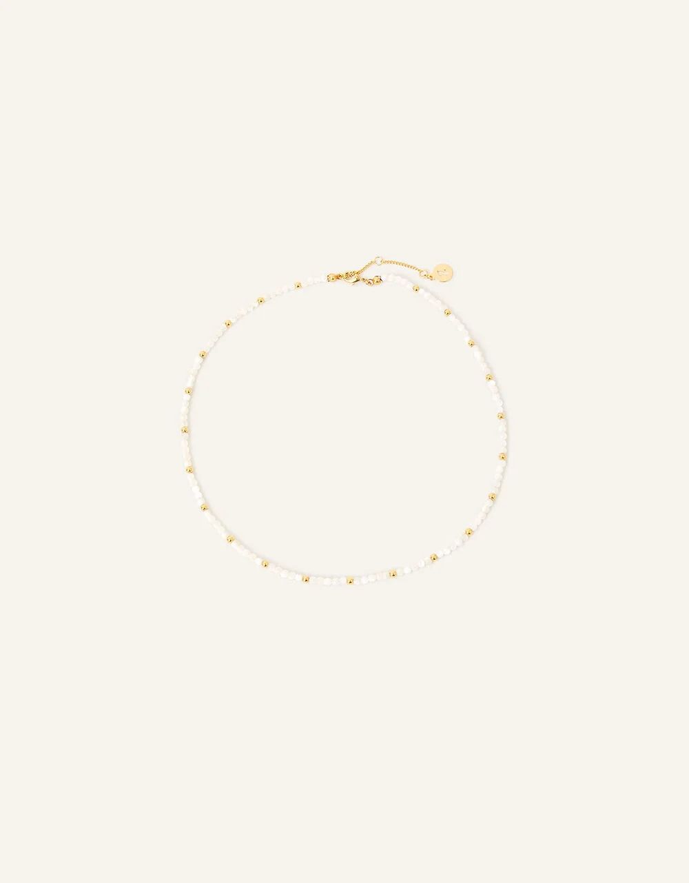14ct Gold-Plated Pearl Beaded Necklace | Accessorize (Global)