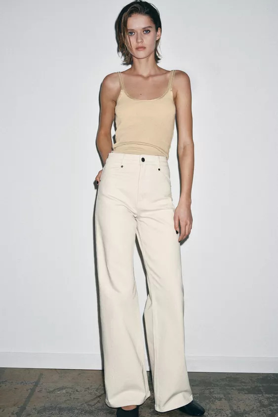 ZW COLLECTION HIGH-WAIST WIDE LEG JEANS | Zara US