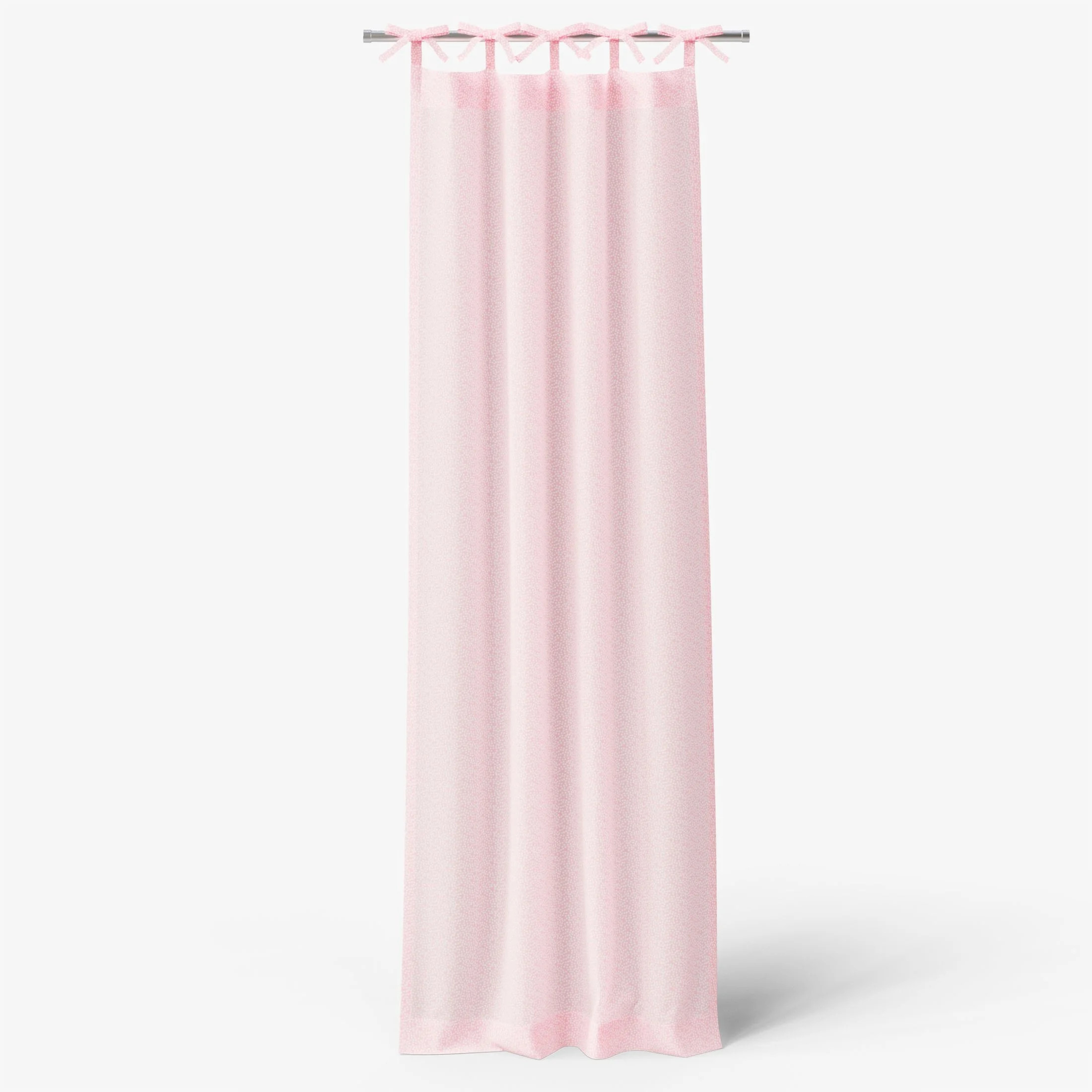 Mainstays Kids Pink Dotted Light Filtering Tie Top Single Curtain Panel, 38" W x 84" L - Walmart.... | Walmart (US)